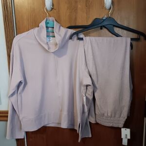 RBX Dusty RoseFunnel Neck Pullover and Jogger Set